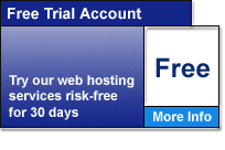 Trial our web hosting free for a month
